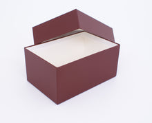 Load image into Gallery viewer, Archival Photo Box - Maroon Cloth - 284 x 185 x 135mm